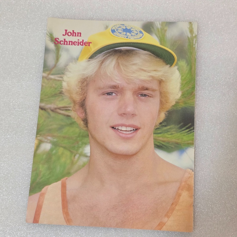 John Schneider tank top Scott Baio jukebox vintage color poster 8x10 1980s